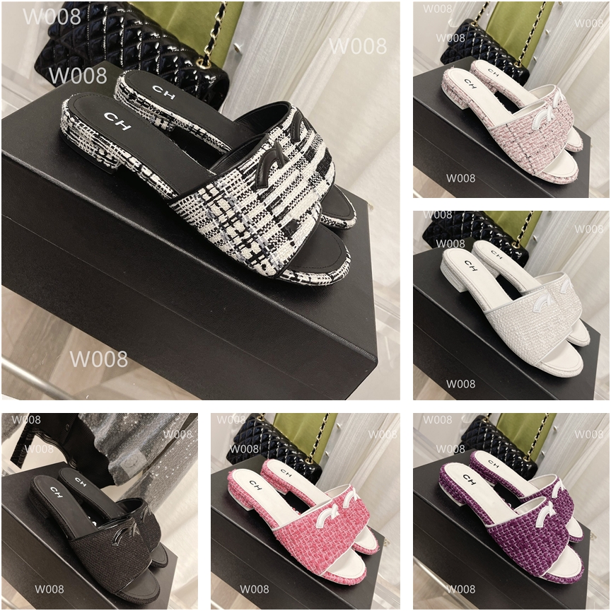 slides Women Flat Sandals High-heeled slippers dermis Luxury Brands Shoes Woman Ladies Summer Customized high-end Handmade fabrication Flip Flops Slippers Miller