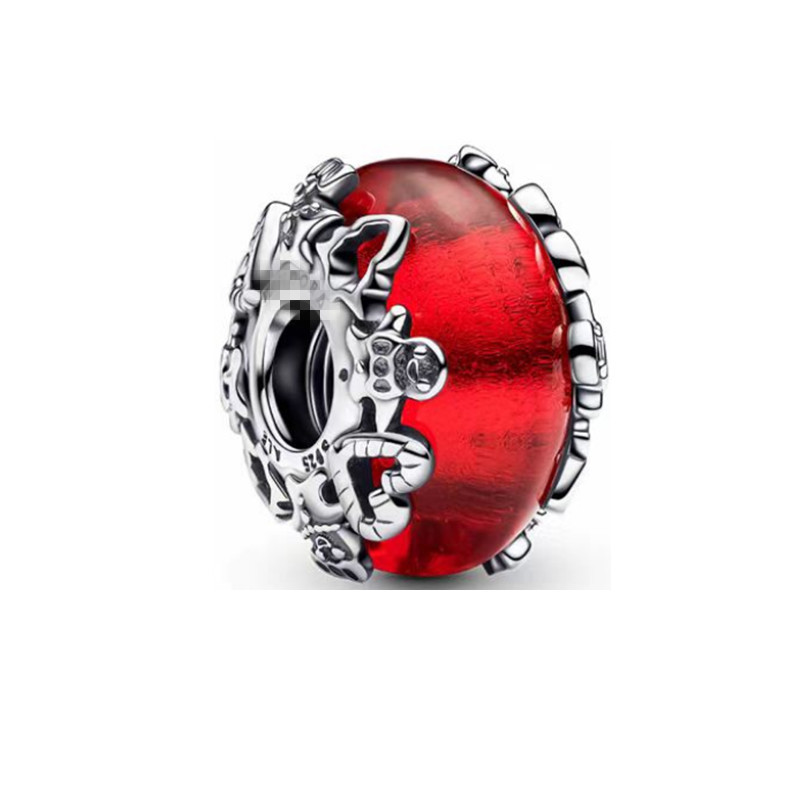 Silver Beads New Christmas Series Santa Claus Beads Bracelet Diy Accessories Beads