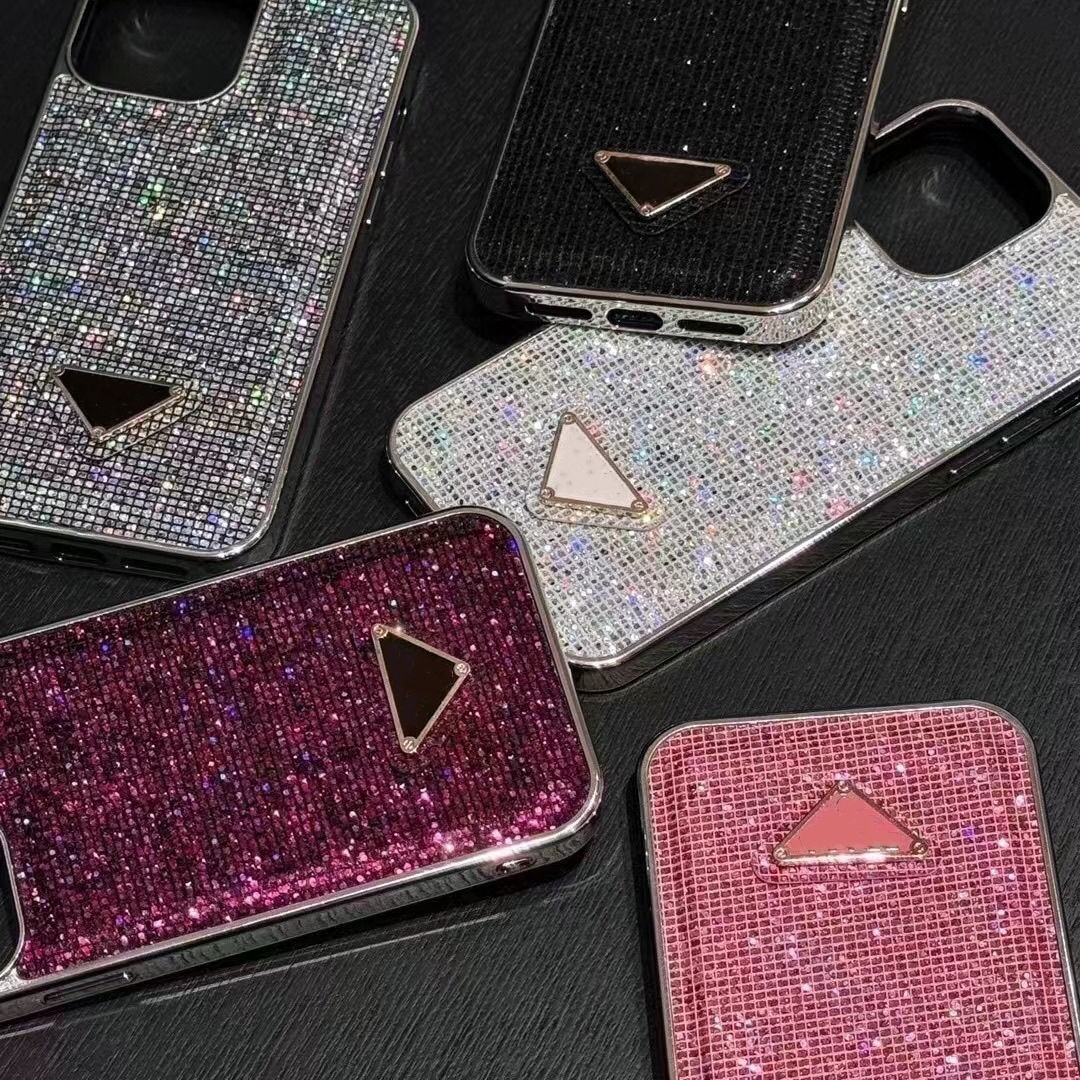Designer Bling paillettes de téléphone pour iPhone 15 16 pro max max mode luxe hingestone diamant femmes couverture arrière i 13 14 Promax 12 11
