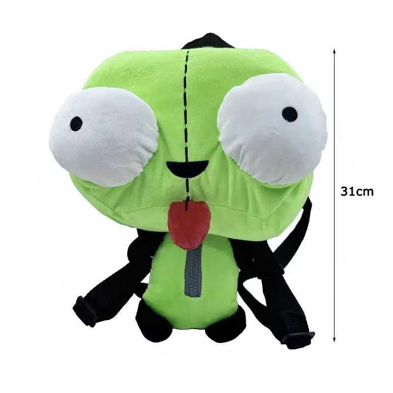 New Alien Invader Zim 3D Eyes Robot Gir Knapsack Cute Stuffed Plush Green Kaii Plush Doll Knapsack for Girs Xmas GiftsXJ241219