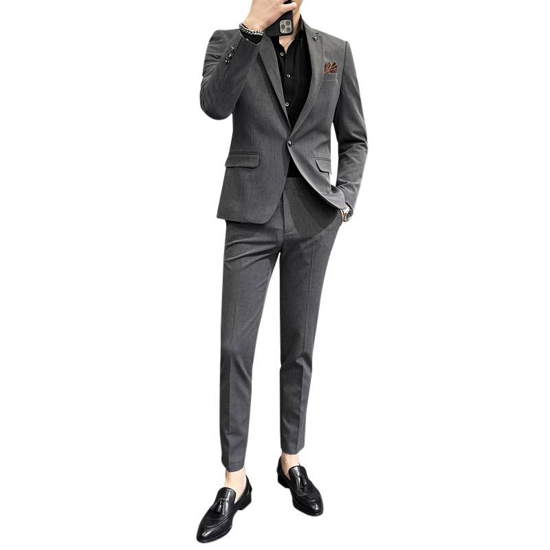 S1220Casual suits for men, two-piece suits, 2025 spring Korean style, slim fit
