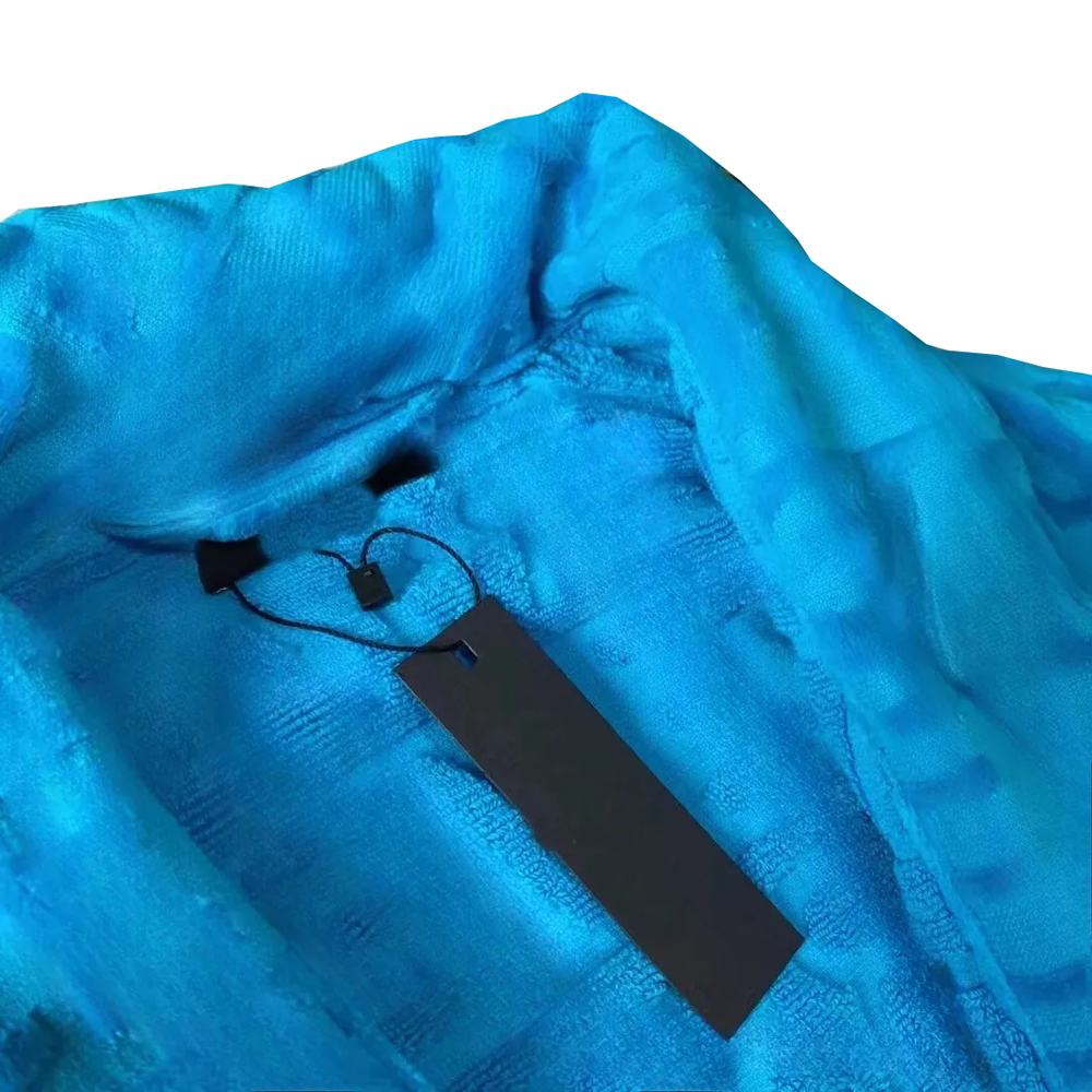 New designer long robe Pamas men's and women's bathrobe home wear shawl collar pure cotton soft Pjs retro Pama unisex couple Pj morning nigh