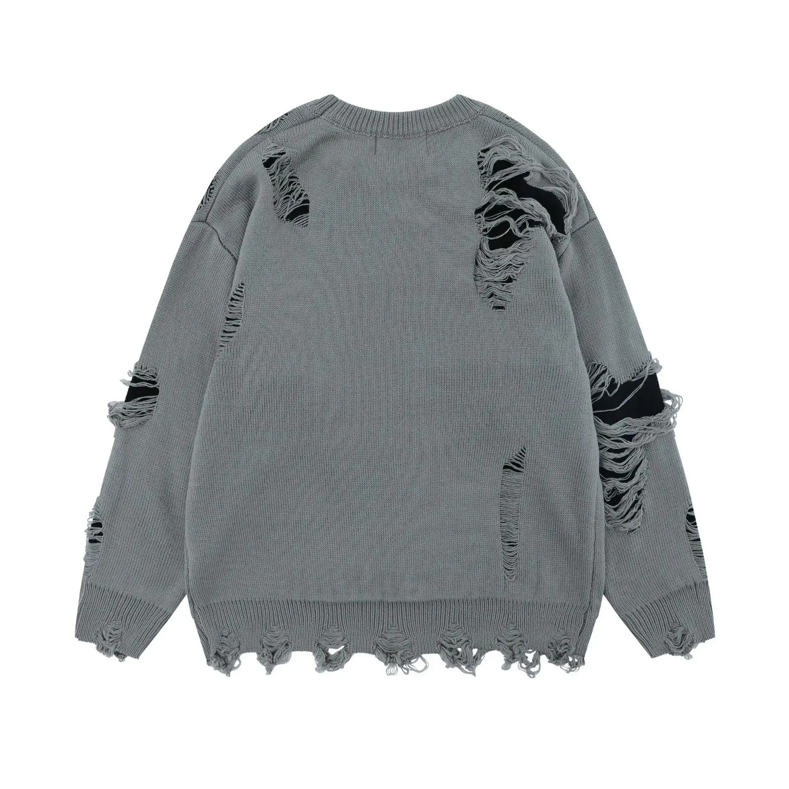 Fashionable retro double-sided wearable Gothic letter jacquard round neck sweater casual knitted top for men and women 241219