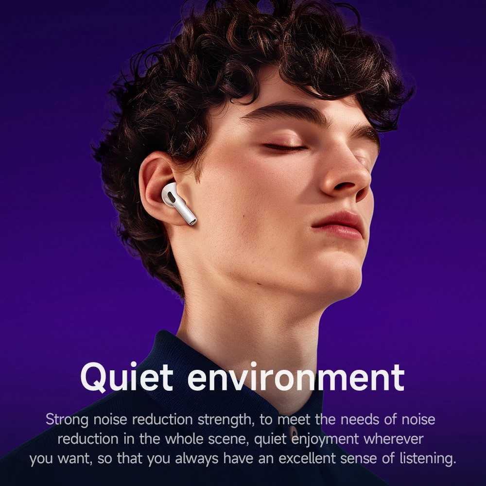 HOCO EW72 Wirelss 5.4 ANC Noise Reduction Earphone With LED Fl Touch Smart Sn Charging Box Music Sports Earbuds Z241218