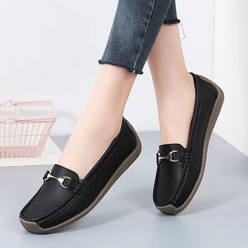Womens Flat Shoes Comfortable Womens Shoes Classic Female Casual Shoes Slip on Warm Moccasins Zapatos Para Mujeres 241219