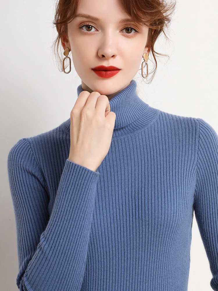 ITOOLIN Winter Women Turtleneck Sweater Basic Knitted Soft Pullovers Cashmere Jumpers For Women Elastic Warm Sweaters Autumn 241217