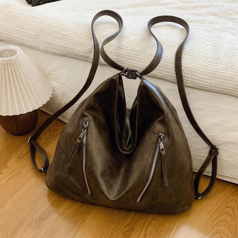 2025 NEW Totes Autumn And Winter Style Women's Shoulder Bag Large Capacity Soft Texture Handbag Solid Color PU Crossbody zhanyishengli