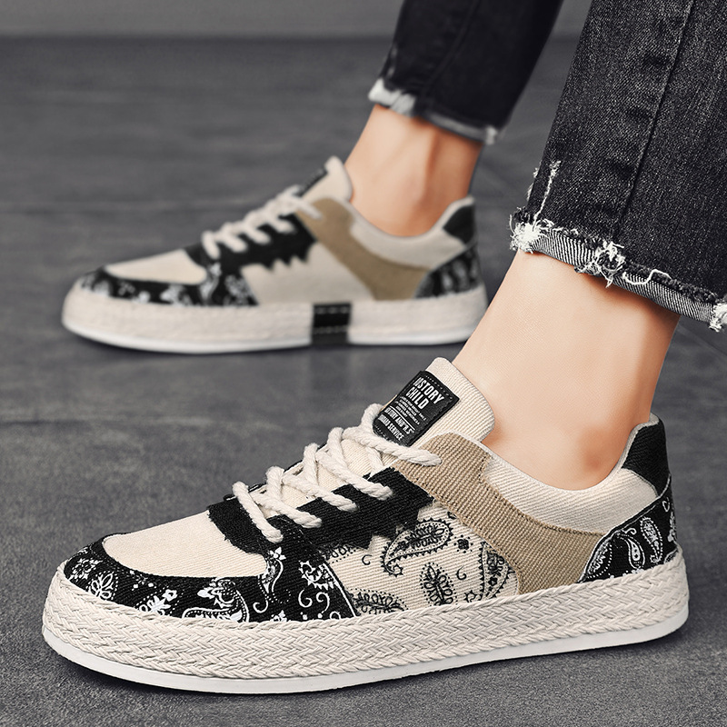 Men Casual Shoes Fashion Leisure Flat Bottom Breathable Trendy Versatile Low-top Retro Canvas Triple Black Blue Green Free shipping