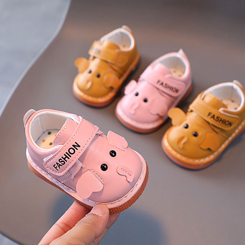 Squeaky Shoes for Newborn Infant Soft Sole Anti Slip Baby Toddler Shoes Kidsnest Cartoon Kids Child Squeaky Shoes Sizes US0.5C-US4C
