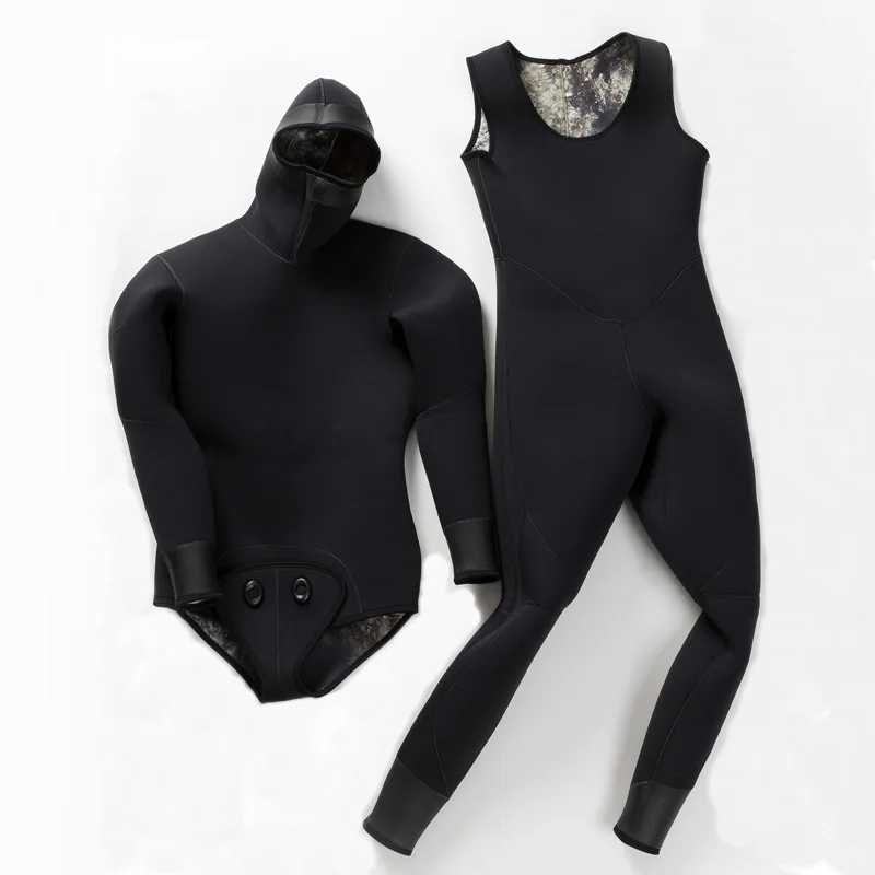 Oulylan 5mm 7mm Neoprene Wetsuit Men Spearfishing Scuba Diving Suit Camouflage 2pieces Keep Warm Fishing Suit SurfersXJ241220