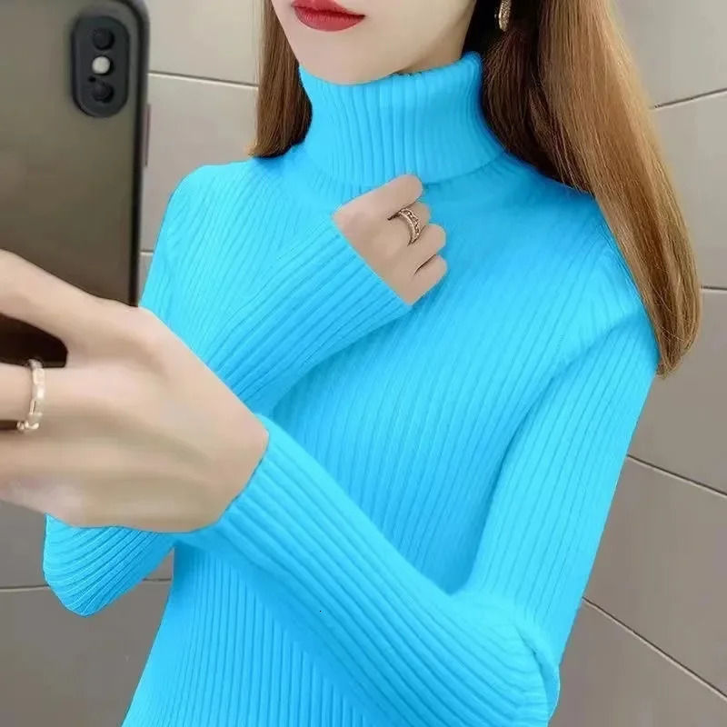 Women Turtleneck Winter Sweater Women Long Sleeve Knitted Women Sweaters And Pullovers Female Jumper Tricot Tops 241217