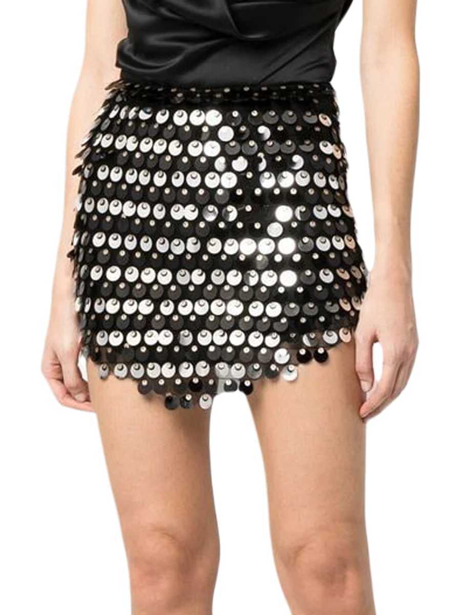 Y2k Sequin Low Waist Mini Skirt Bodycon Skirt Night Skirts A-line Party Short Club Out Shiny SparkleXJ241221