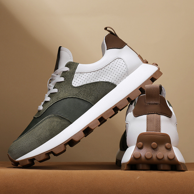 Men Sports Shoes Fashion Thick Sole Anti-slip Retro Korean Version Casual Style Chunky Shoes Designer Shoes Triple Black Green Free shipping