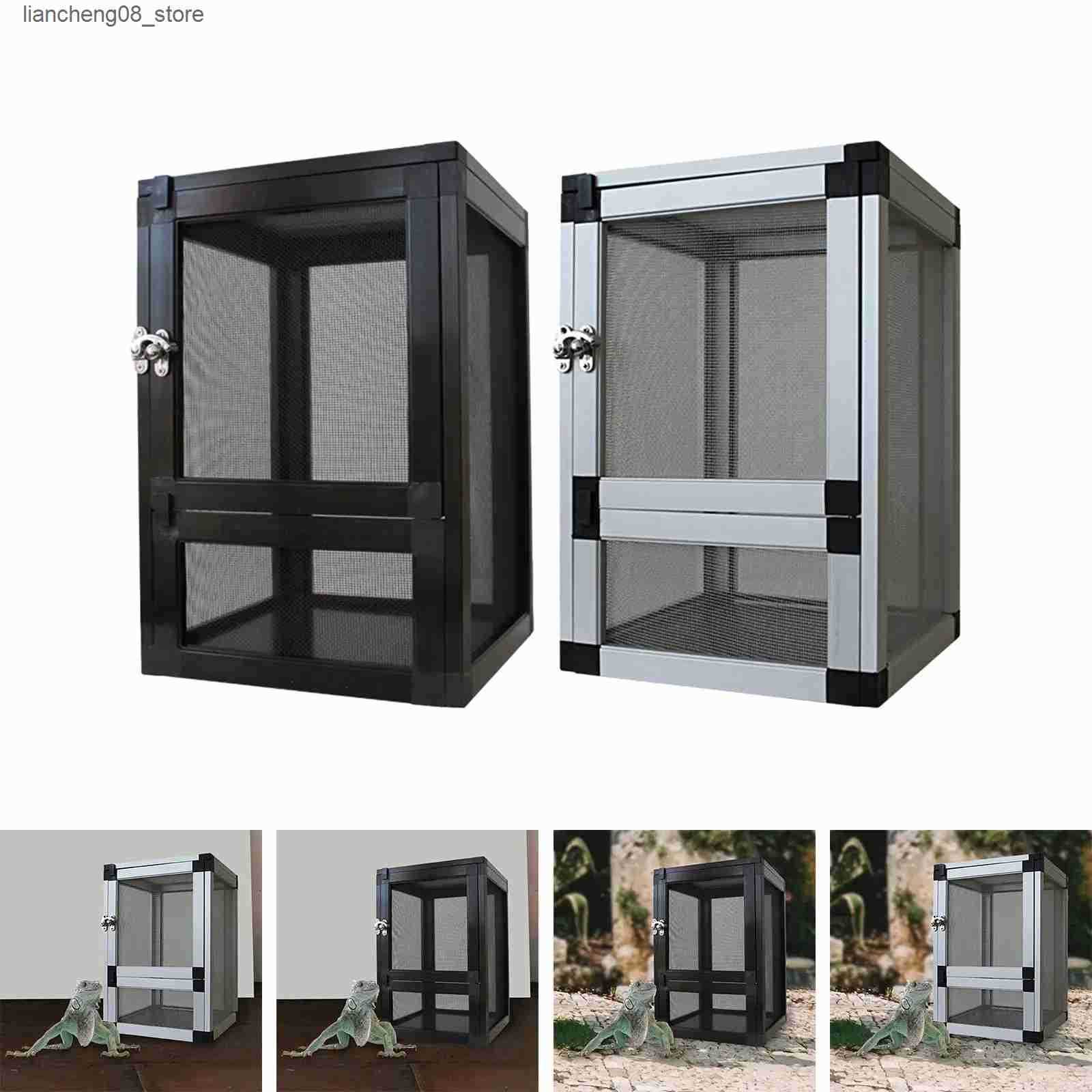 Other Pet Reptile cages reptile tanks breeding boxes reptile habitats transportation of frog pets air screen cages for giant bearded dragons and turtl