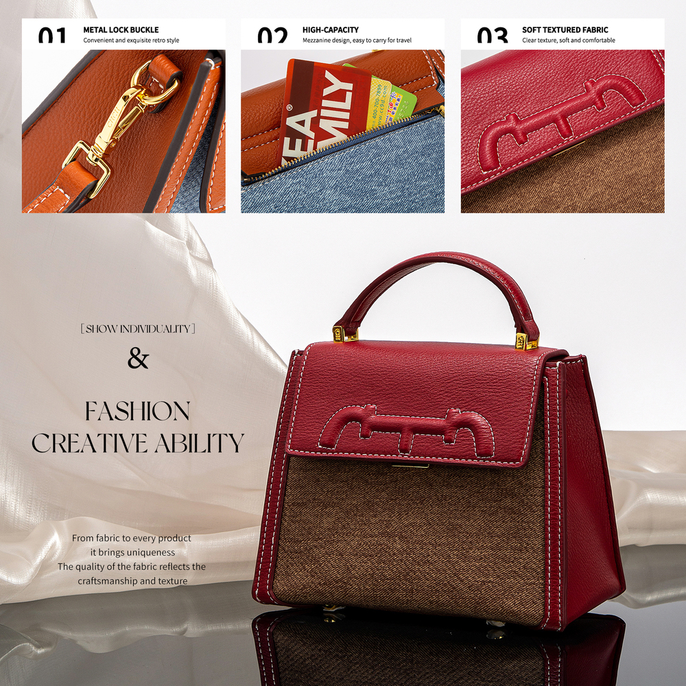 CHCH Crossbody Autumn/Winter Restoration Splicing Flip Small Square Bag Women's Handbag