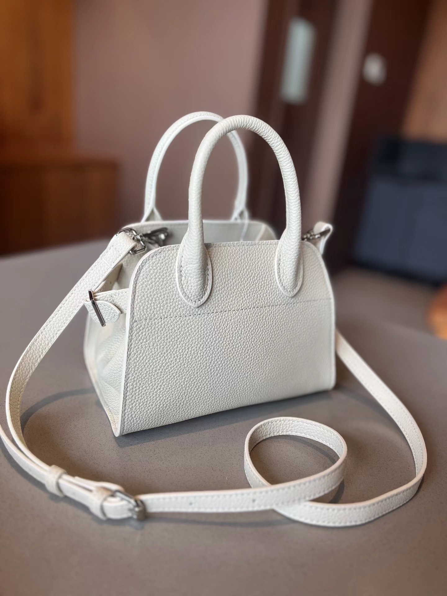 2024 New Women's Top Layer Cowhide Crossbody Shoulder Design Litchi Pattern Mini Genuine Leather Bag For Women
