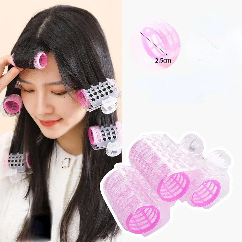 3Pcs/Lot Hair Rollers Bang Roll Curler Hair Curler Plastic Self-adhesive Hair Curling Hairdressing Tool Girl Beauty Styling Tool 241220