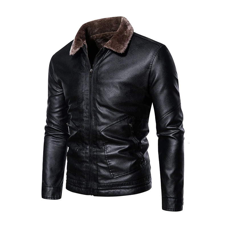 Plus Velvet Men Thick Leather Jacket Youth Fashion PU Leather Jacket Coat Size M-4XL Mens Autumn and Winter Oversized 241216