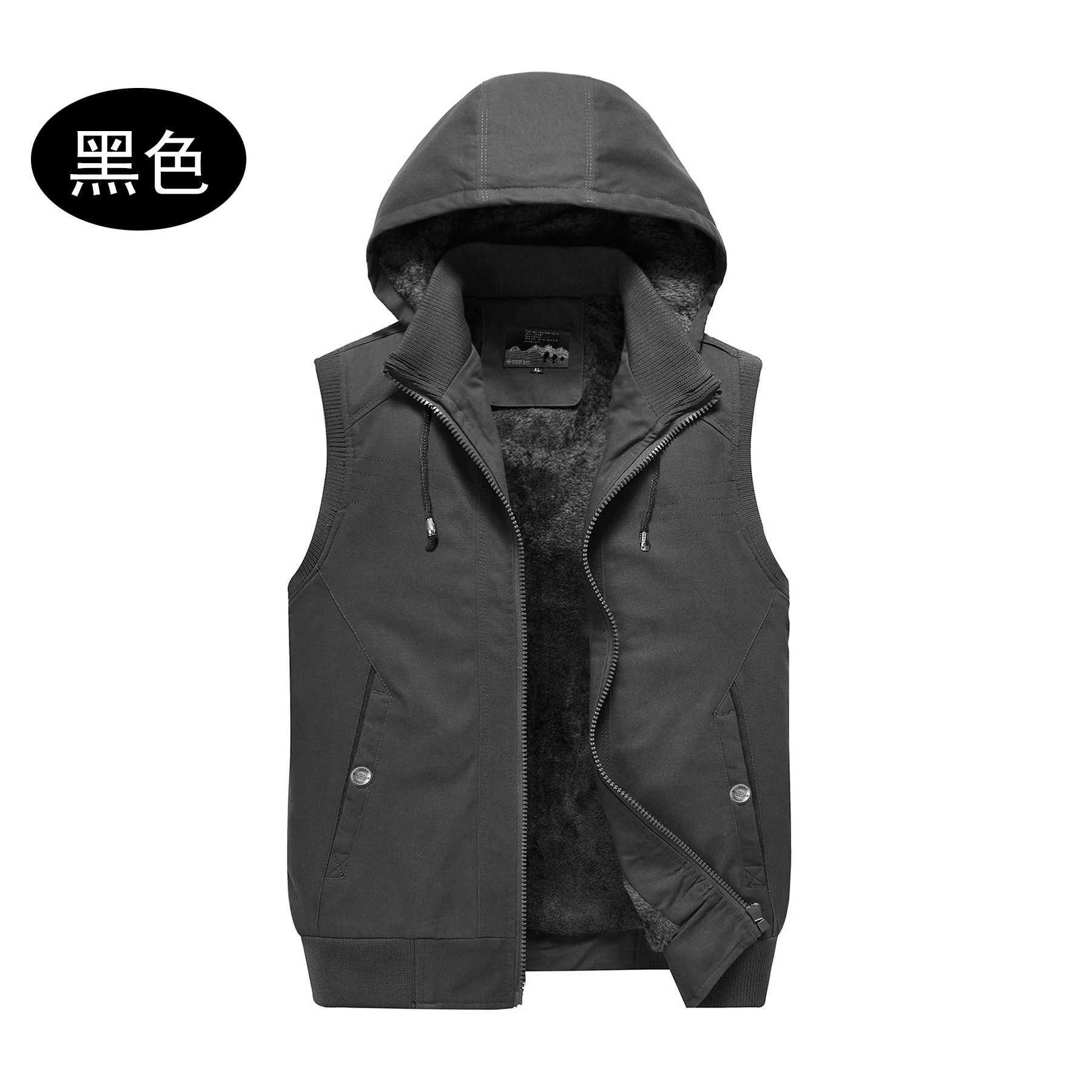 New Lamb Wool Men Fashion Casual Thicken Gilets Warm Vest Male Jacket Can Be Worn On Both Sides Sleeveless Waistcoat Winter CoatXJ241221