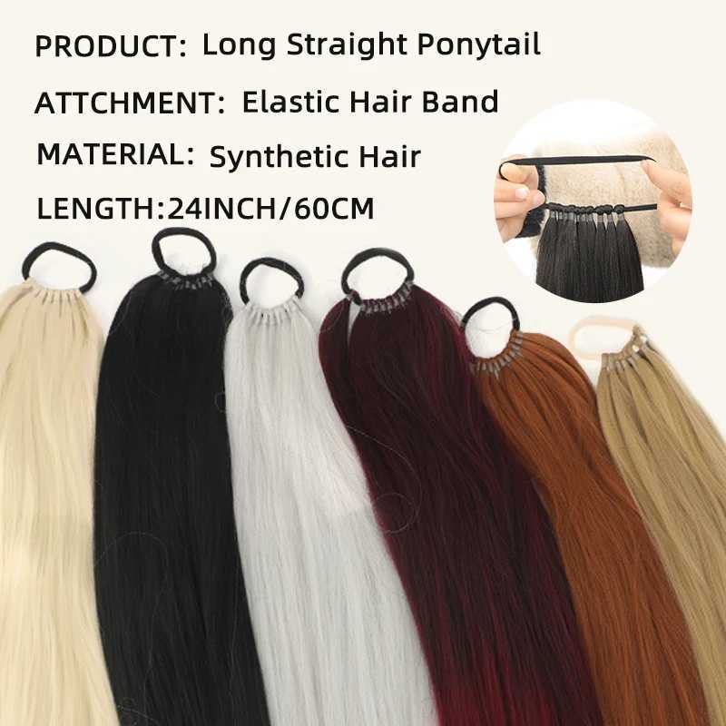 Synthetic Ponytail Extension Pony Tail With Hair Tie Long Yaki Straight Braiding Hair Ponytail DIY Braided For Women Daily LifeXJ241221