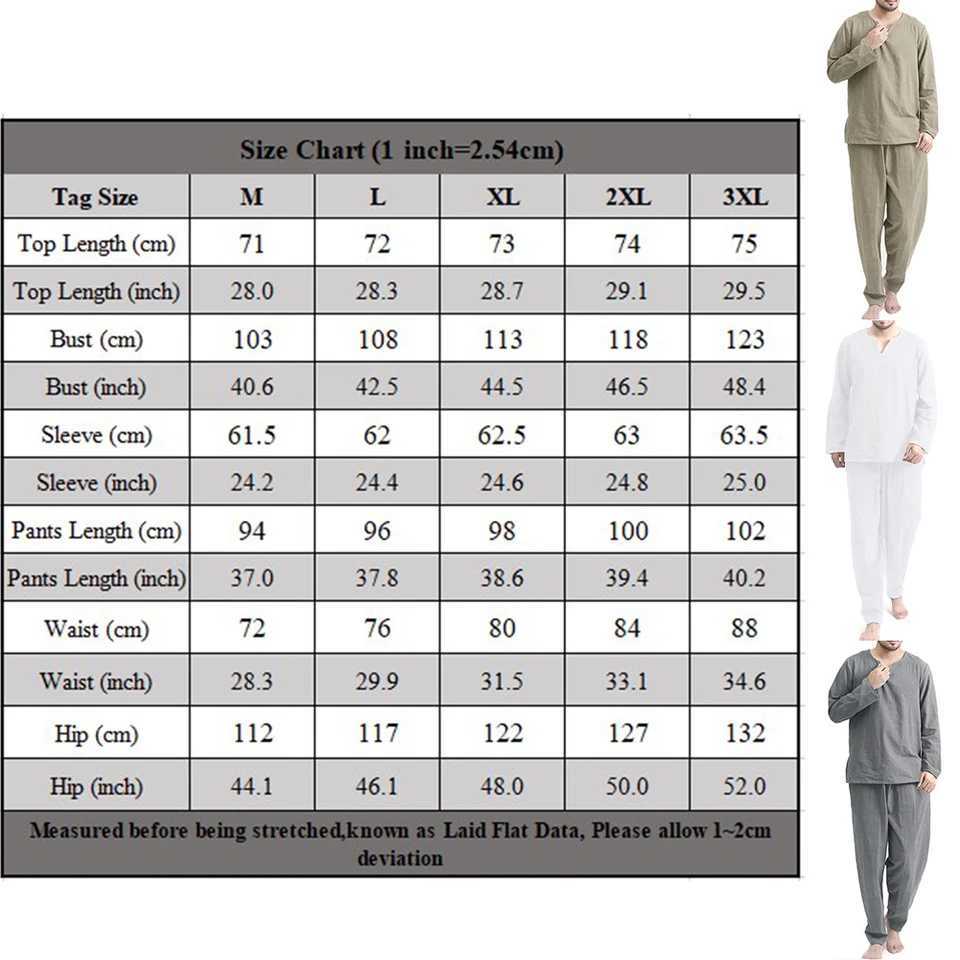Mens long sleeved T-shirt pants 2PCS pajama set breathable loose thin pajama mens pajama casual wear pajama W241221