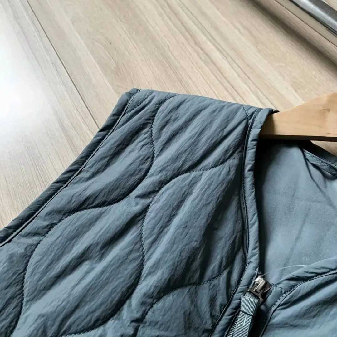Winter Mountain Style Gourd Pattern Cotton Padded Windproof Waterproof Vest Casual Lightweight Thin Cardigan Sleeveless JacketXJ241221