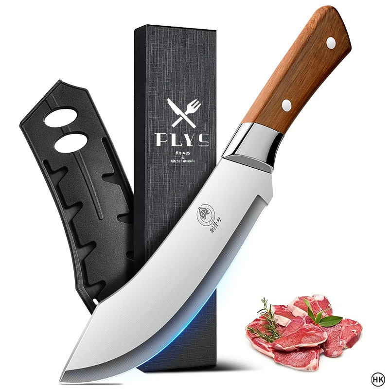 1 kitchen meat knife pig butcher knife bone knife pork knife with knife cover U9195 241220