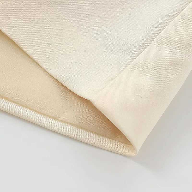 TR Womens Short Skirts 2024 Summer Butterfly Mini Skirts Ladies Fashion Casual Ele Office Beige Pleated Short SkirtsXJ241221