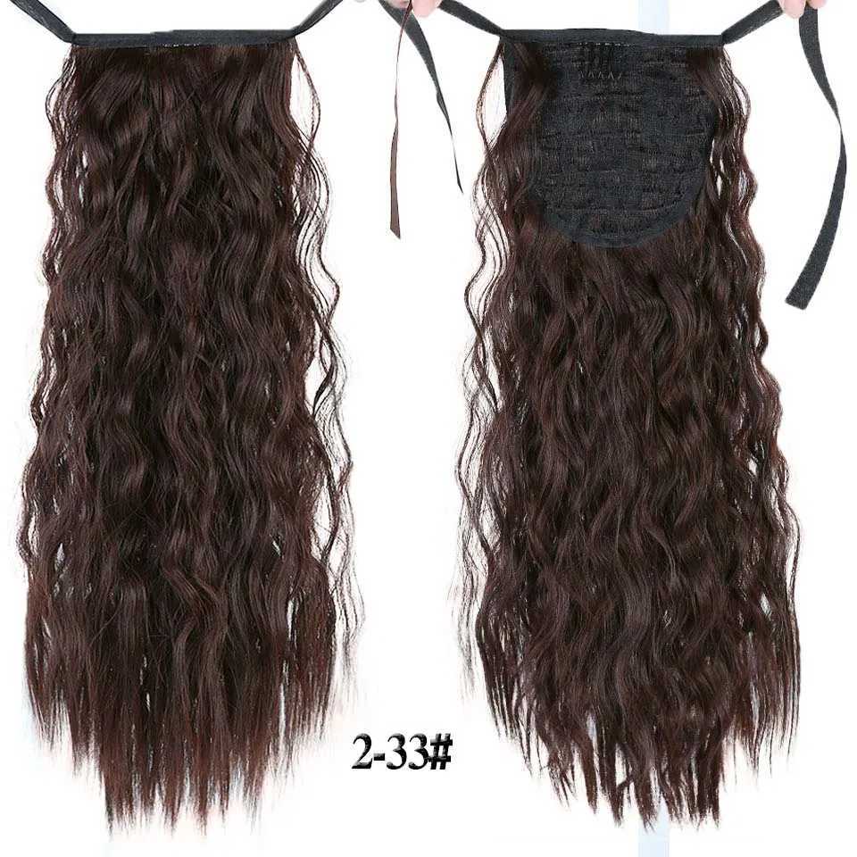LUPU Synthetic African Long Wavy Curly Ladies Drawstring Ponytail Hair Extension Corn Handle Hairpin Hair ExtensionXJ241221