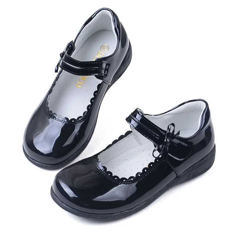 Sneakers Children Student Black Leather Shoes For School 3-17Years Old Kids Performance Dress Shoes Girls Princess Shoes Soft comfortable H241221