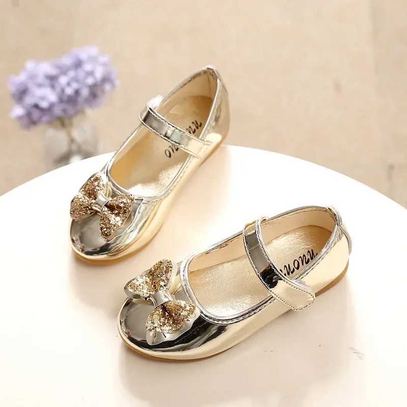 Sneakers New Girls Sandals Children Infant Kid Baby Girl Bling Sequins Shallow Single Princess Shoes Toddler Girl Sandals B49 H241221