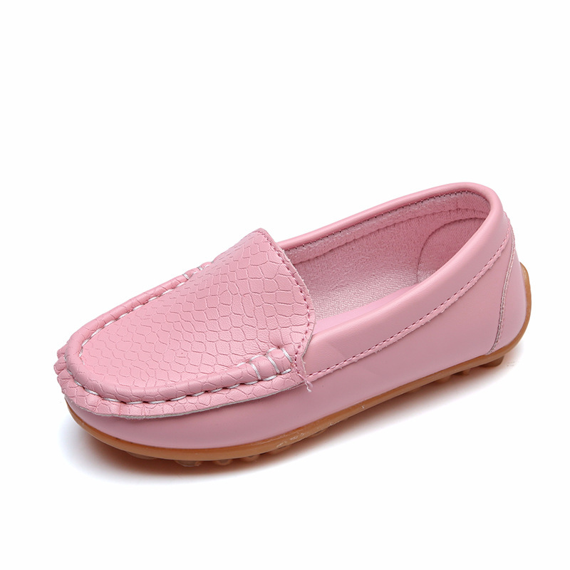 Fashion Toddler Flat Shoes For Youth Children Casual Comfortable PU Leather Slip on Kidsnest Boys Girls Kids Candy Colors Loafers Shoes Sizes US5C-US4
