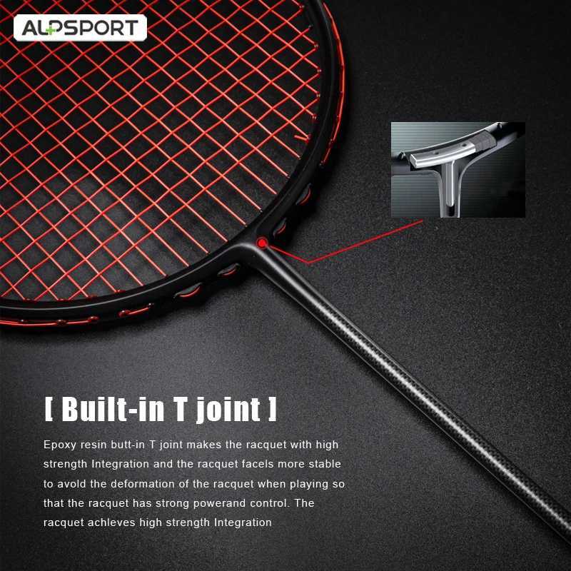 Alpsport XHP 2 pieces/batch 6U 72g Ultralight G4 T800 original all carbon fiber 22-30lbs professional badminton rackW241221