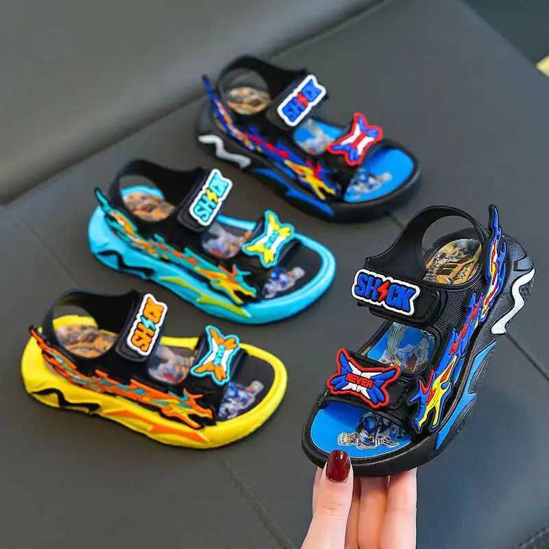 Sneakers Versatile Kids Sandals Stylish Lightweight Anti-Slip for All-Season Comfort - Easy Hook Loop Closure H241221