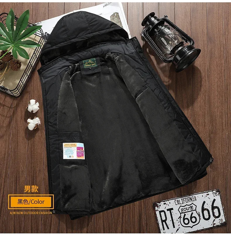 Winter Parkas Men Warm Thick Windproof Jacket Quality Multipocket Hooded Coat Mens Fashion Waterproof Outwear M9XL 241217