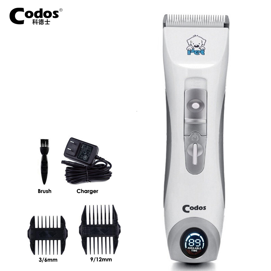Codos 9600 Professional Pet Hair Trimmer Electrical Animals Dog Grooming Clipper Rechargeable Cat Haircut Hine LCD Display