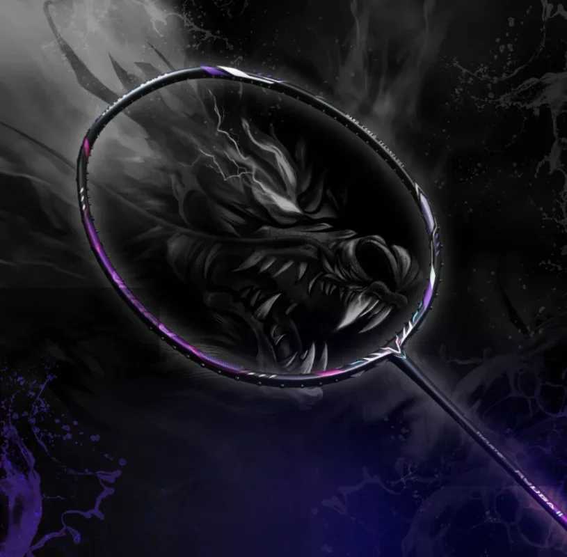 2024 New Victory Dragon Teeth Blade Second Generation TK-RYUGA I II Flame Red Deep Purple Offensive Badminton PaddleW241221