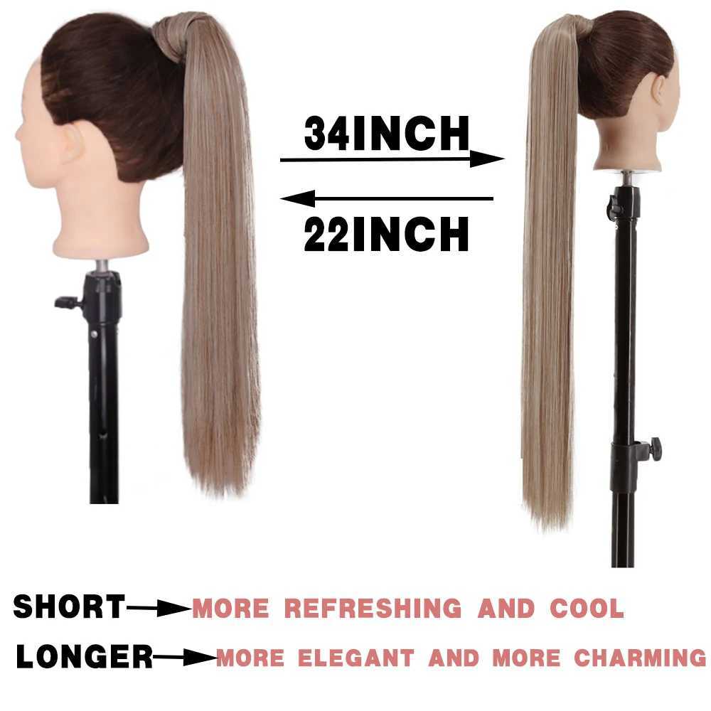 MERISIHAIR Synthetic 34 Inch Hair Fiber Heat Resistant Curly Hair With Ponytail Fake Hair Clip in Hair Extensions Pony TailXJ241221