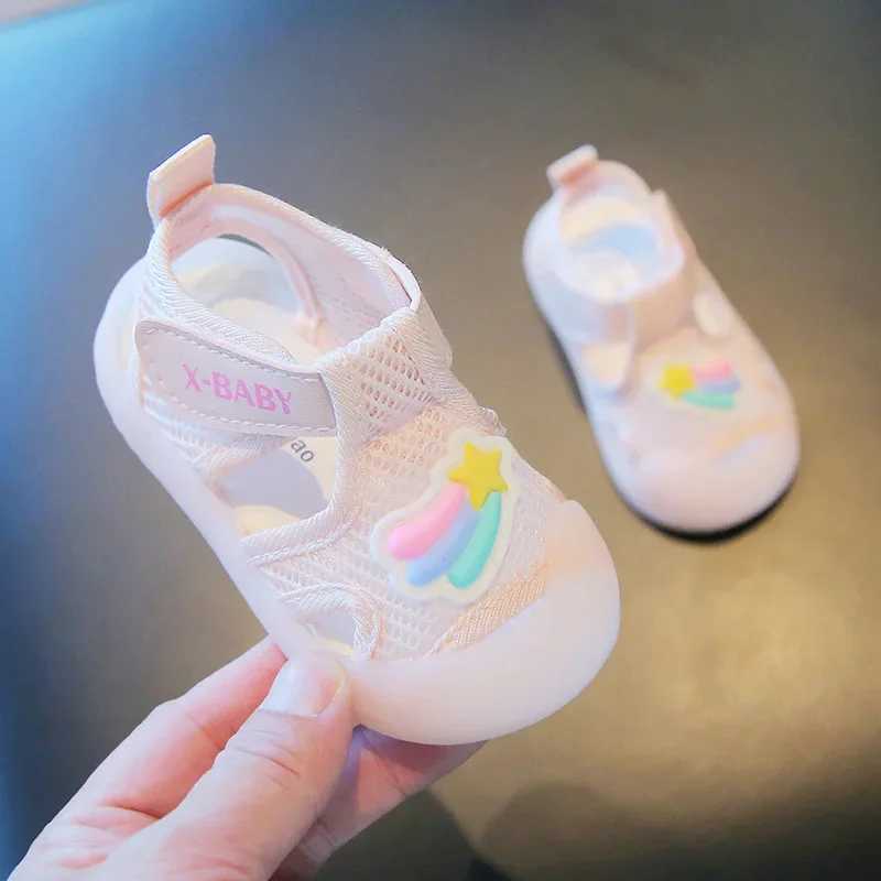Sneakers Childrens shoe designer boys and girls anti slip soft sole mesh comfortable and casual childrens sports shoes childrens baby sandals walking 