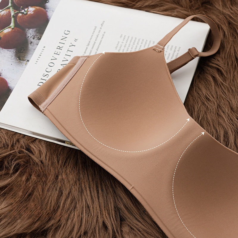 One Piece Seamless Half Cup Bra Smooth Surface Top Support Thin And Comfortable Without Steel Ring Bra One Piece Seamless Half C