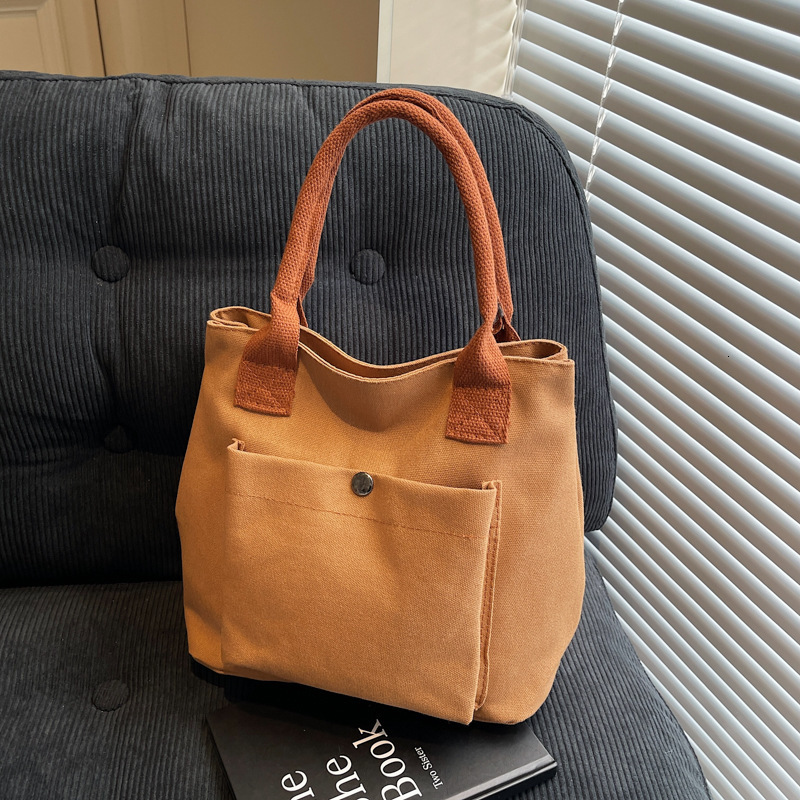New Canvas Japanese and Korean Tote Women s Designer Handbag Cloth Small Cloth Rice Box Bag Single Shoulder Bag bag