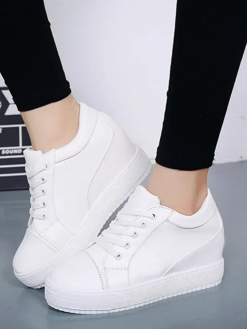 White Hidden Wedge High Heels Sports Shoes Casual Shoes Womens High Platform Shoes Womens High Heels Wedge Shoes 241223