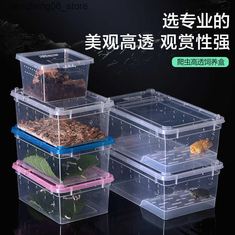 Other Pet Supplies Climbing pet feeding box turtle tank with sun terrace to avoid spiders crabs horned frogs palace keeping box snail climbing pet fee