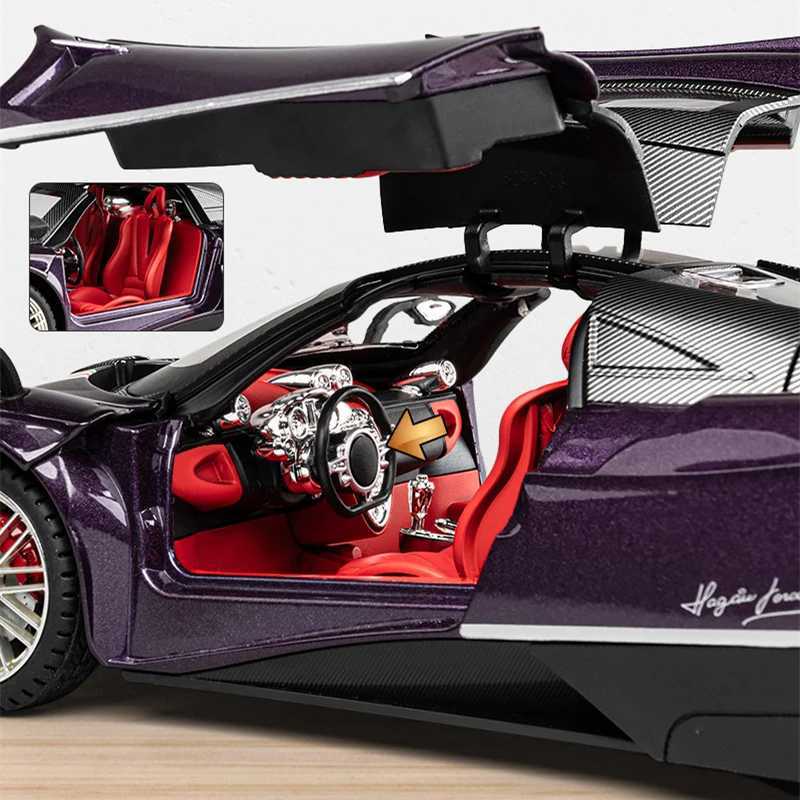 1 18 Pagani Huayra Dinastia Alloy Racing Car Model Diecasts Metal Toy Sports Car Model Simulation Sound and Light Childrens GiftXJ241221