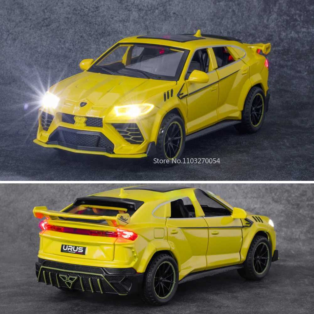 1/32 URUS Alloy Car Model Diecasts Toys Metal Vehicles 6 Doors Open With Sound Light Pull Back Child Toys Boys Ornament GiftsXJ241221