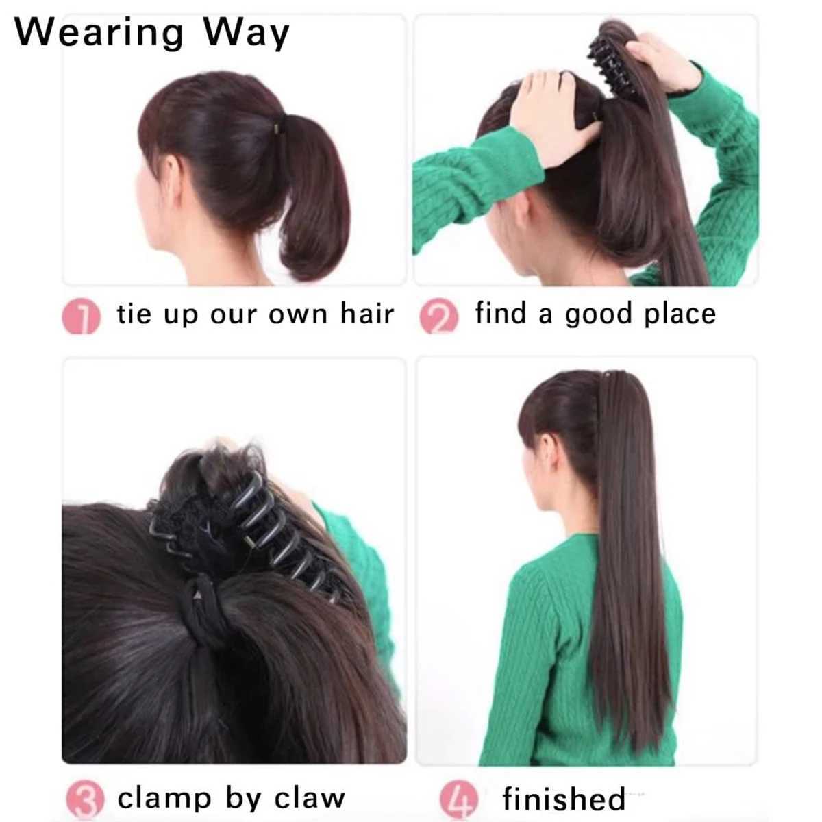 22 Inch Fluffy Long Corn Curly Ponytail Hair Extension for Clip in Ponytail Hair Extensions for Synthetic Clip Claw In PonytailXJ241221