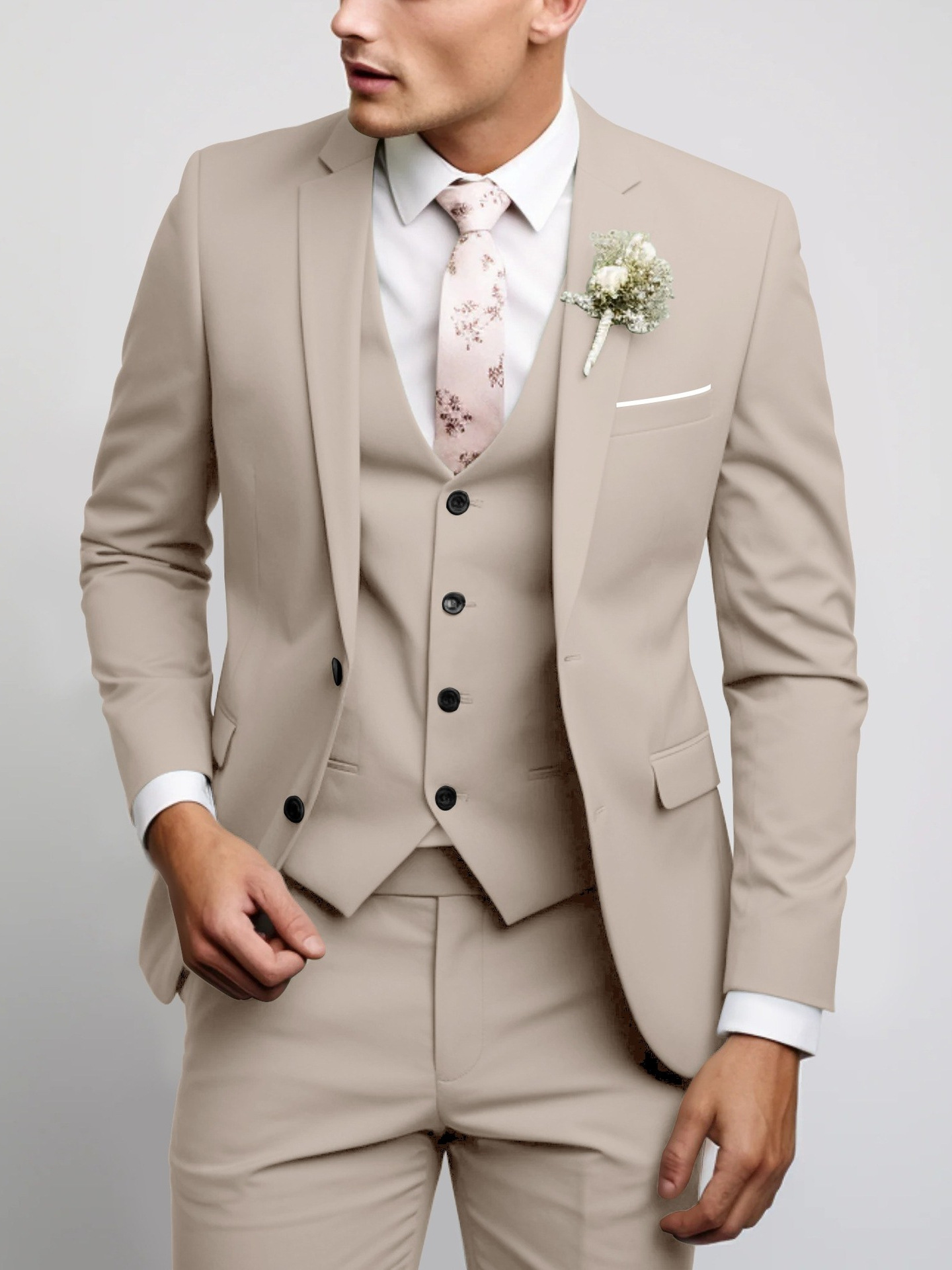 K807 Men's High-End Business Casual Suit - Autumn Fashion Wedding Dress for Formal Occasions
