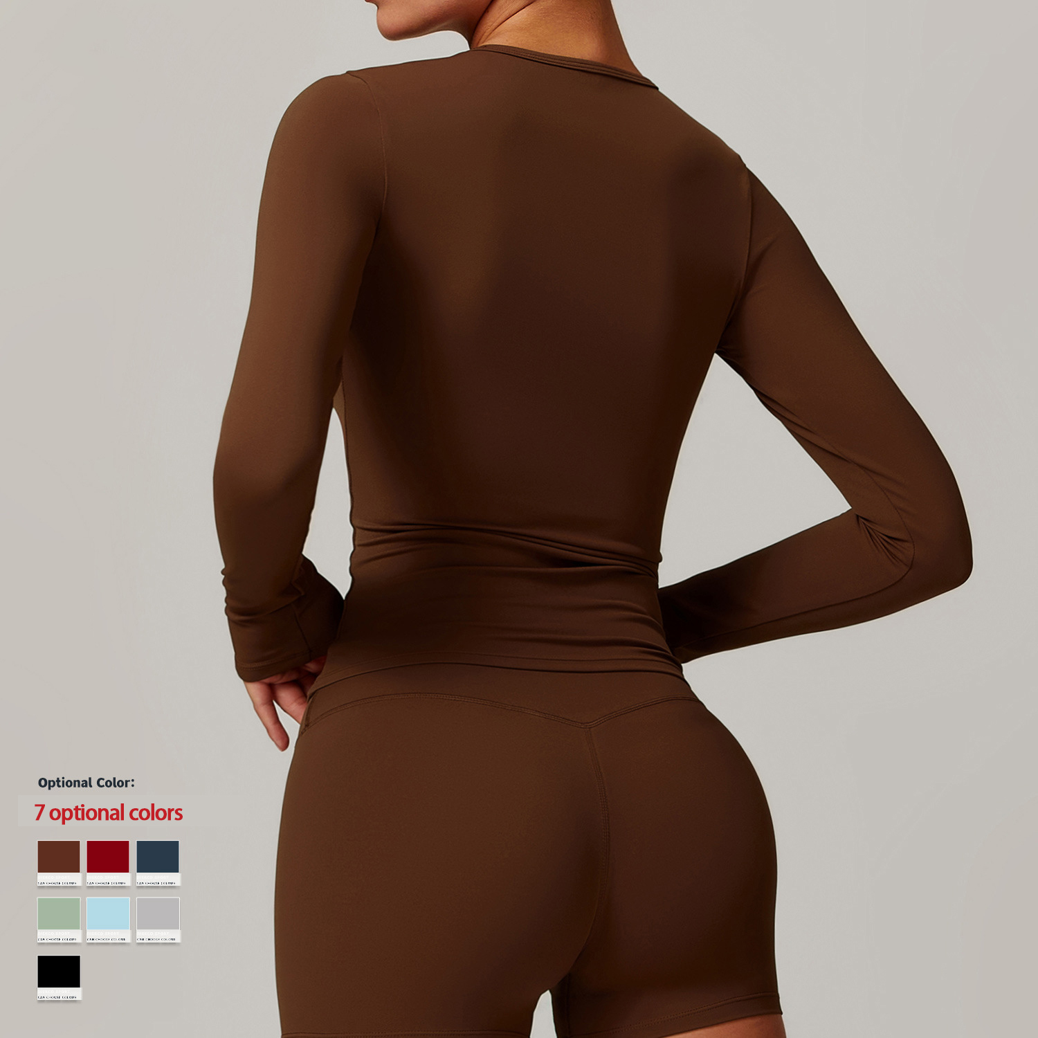 Winter Brushed Long Sleeve Yoga Wear High Intensity Fitness Wear Pilates Running Exercise Long Sleeve Top
