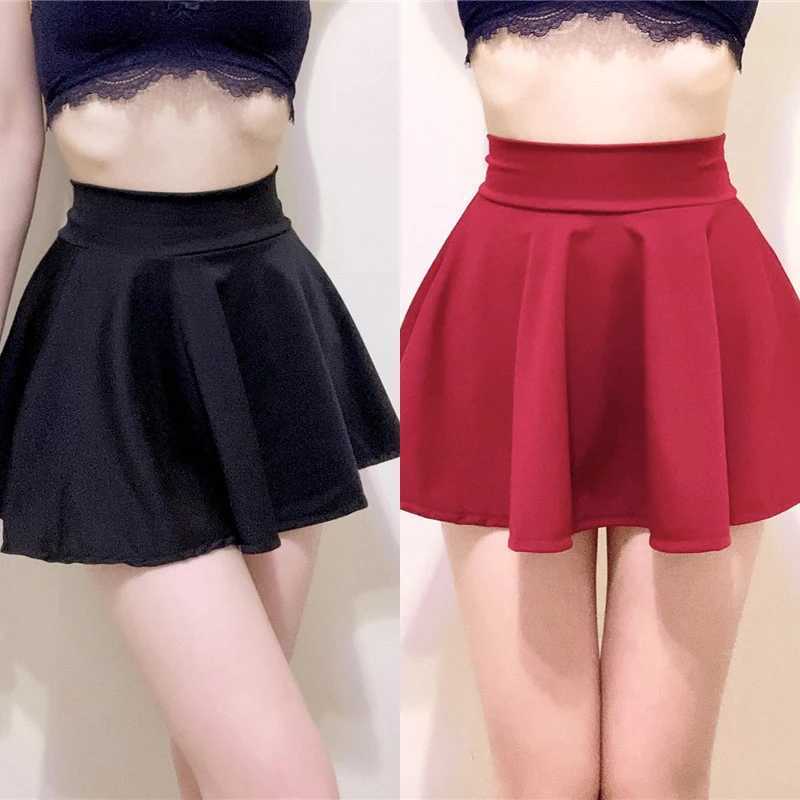 Sexy Girls Mini Skirts Women High Waist Pleated Skirt Elastic Short Skirts School Uniform Harajuku Streetwear Summer FemininaXJ241221