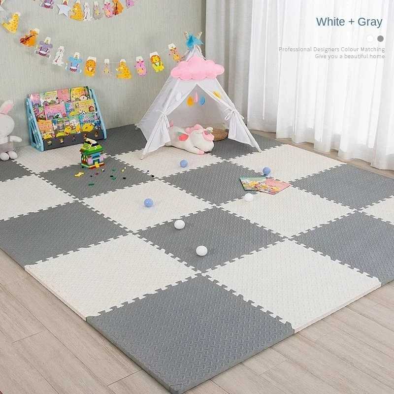 8/16 interlocking baby game mats thick and soft carpet floor mats perfect for childrens rooms play areas and exercise W241221